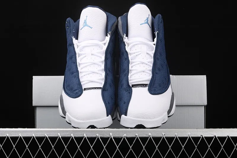 All categories Air Jordan Jordan series basketball shoes Air Jordan 13 Air Jordan 13 Flint GIGI AJ13 Joe 13 white blue navy blue 3M reflective version 415171-404